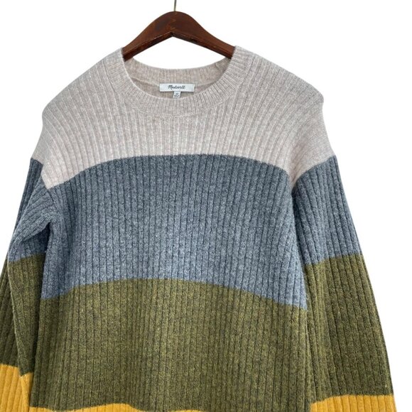 Madewell Colorblock Sweater Dress in Coziest Yarn Womens Size XS Wool Blend - Picture 3 of 8